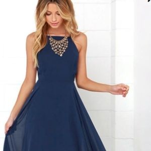 Lulus Beautiful Navy Maxi Dress-Formal, Size S